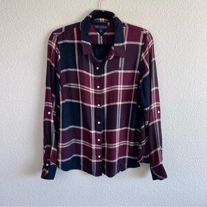 Tommy Hilfiger Women's Plaid Button Down Shirt